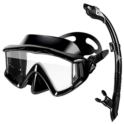 Juego de gafas de buceo para adultos, gafas de esnórquel, gafas de buceo, máscara de buceo de vidrio templado