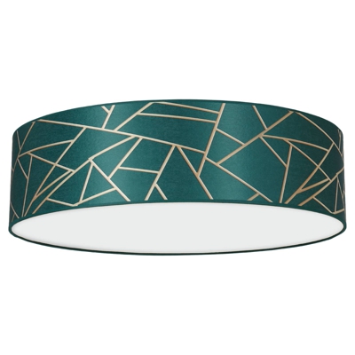 Plafón Zulu verde/oro redondo