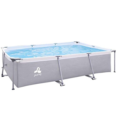 Jilong XL - Piscina Familiar de Acero, 3 x 2 m, Color Gris