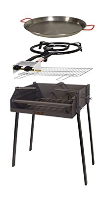 IMEX EL ZORRO 71588 - Kit Barbacoa Cuadrada, 50 x 40 x 75 cm, Color Negro