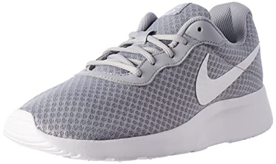 Nike Tanjun, Running Shoe Hombre, Grey/White-Barely Volt-Black, 41 EU
