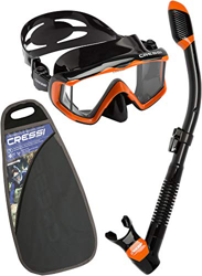 Cressi Pano3&Dry Kits Máscara Tubo, Unisex Adulto, Negro/Naranja, Talla Única en oferta