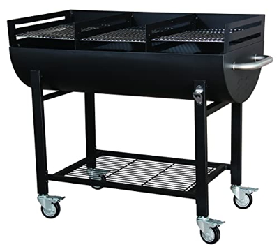 METRO Professional Barbacoa de carbón, Acero Inoxidable, Negro