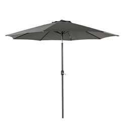 Parasol para jardín de Aluminio, Funda Protectora Color Gris incluida, Mástil Central, Redondo 300 cm, Salida de Viento, Tela gramaje 200 gr Color Gri precio