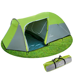 Campela Tienda de Campaña, Tienda Campaña Familiar - Modelo Tropical-3", Impermeable 3000m, Costuras Selladas, Tienda de campaña 3 Personas, CA0012GRN en oferta