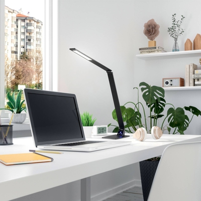 Lámpara de mesa LED Wasp, con dimmer táctil, negro