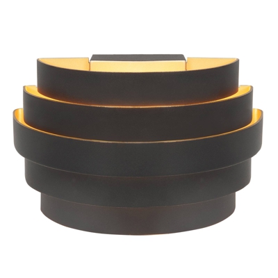 Aplique Scudo, aluminio, negro/oro