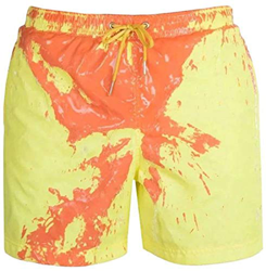 PANOZON Bañadores Hombre Pantalones Cortos Playa Shorts Cambiar de Color en Agua para Verano Vacaciones (Medium, Amarillo) características