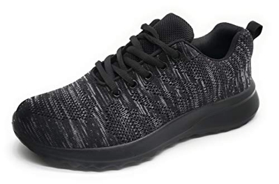P&L Zapatillas Deportivas Mujer Transpirables Ligeras de Malla para Correr Caminar Trabajar Negro 40