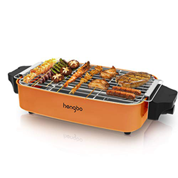 Barbacoa Éléctrica Parrilla Barbacoa Sin Humo de Mesa con Bandeja Recoge Grasa para Exterior Interior, Grill Electrico BBQ Temperatura Ajustable, 1800 en oferta