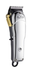 GAMMAPIU' Absolute Alpha Clipper - Cortapelos profesional para hombre, con cubierta intercambiable, hoja plana de 45 mm, 5 peines y cable características