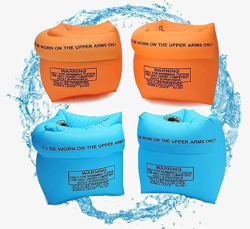 MIRFURT 4pcs Manguitos Piscina,Mangas de Flotación Flotadores, Manguitos Hinchables,Manguitos de Natación para Niños, Banda de Brazo,Inflable Manguito precio