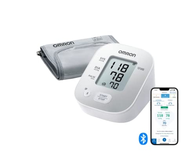 OMRON X2 Smart Monitor de Presión Arterial Inteligente Automático para la parte Superior del Brazo, Blanco