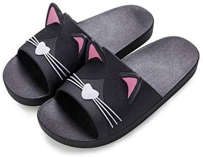 Vunavueya Mujer Hombre Sandalias y chanclas Zapatos de Playa y Piscina Zapatillas Baño de Estar por Casa Verano Negro(Pink) 37/38 EU/38-39CN