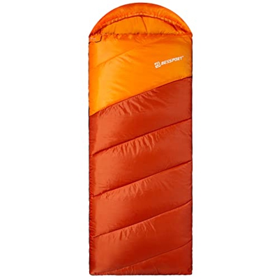 Bessport Saco de Dormir para Adultos, 45 ℉ / 7 ℃ para Clima cálido y frío ４ Estaciones, Ligero y Saco de Dormir Repelente al Agua para mochileros, Aca