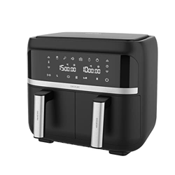 Cecotec Freidora sin Aceite 9 L de Aire Caliente Cecofry Advance Double. 2850 W, Dietética, Compacta y Digital, 2 Cestillos con Temperatura dual y Tec características