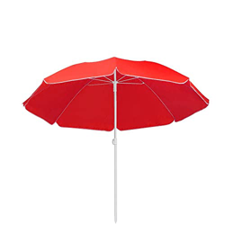Mediawave Store - Sombrilla de playa de 170 cm de alto con poste central de color liso con funda, TNT, parasol, playa, piscina, camping, protección UV características