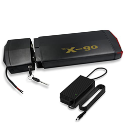 X-go 36v 13Ah Batería Bicicleta eléctrica para Rack Trasero, batería Litio 18650 Bicicleta eléctrica y Cargador, Adecuado para Bicicletas eléctricas d en oferta