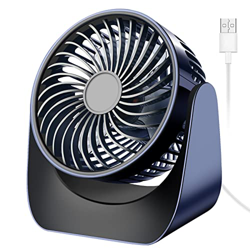 USB Ventilador Silencioso, Ventilador Pequeño de Mesa 3 Velocidades, 360° Mini Ventilador Potente, Ventiladores Portatil Sobremesa para Oficina Coche  en oferta