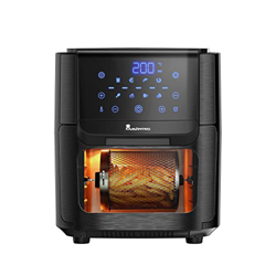 MasterPro Foodies | Freidora Sin Aceite y Horno Eléctrico | AirFryer con Capacidad de 12L y 1800W de Potencia | Con Pantalla LED Táctil | Freidora de  precio