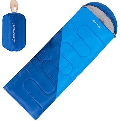Clostnature Saco de Dormir Ligero para Acampar - Saco de Dormir Rectangular Casual al Aire Libre con Tamaño de Paquete Pequeño para Adultos, Mujeres, 