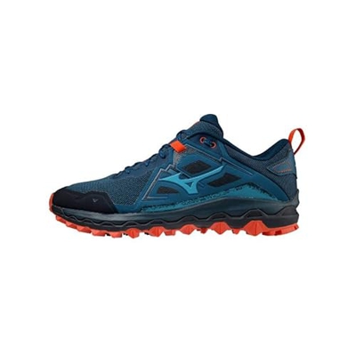 Mizuno Wave Mujin 8, Zapatillas de Trail Running Hombre, Moroccan Blue/Algiers Blue/Grenadine, 42 EU