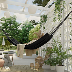 AmeliaHome Hamaca de 240 x 80 cm, soporta hasta 150 kg, color negro precio
