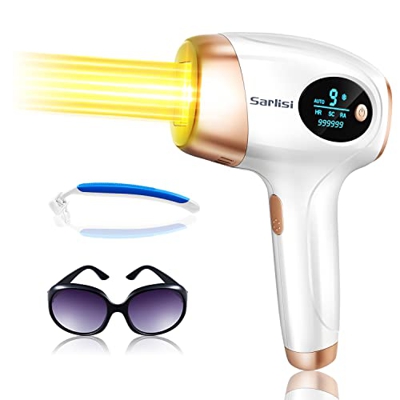 Depiladora Laser, 999,999 Flashes Depiladora Luz Pulsada Permanente Sin Dolor, Depilacin Dispositivo Profesional para Piernas Cara Cuerpo Bikini Axila