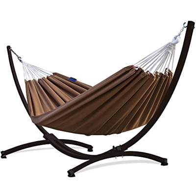 Potenza Hamaca con Soporte Incluido en Jardin, de Tela Multicolor, para 2 Personas Doble I Grande Soporte Capacidad de 220 Kg I Hamaca 220x160 cm (Car