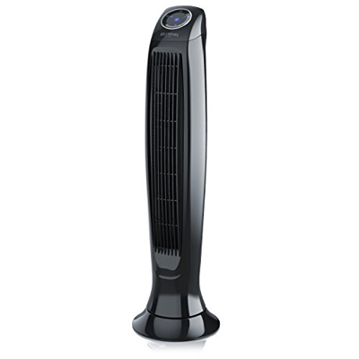 Brandson - Ventilador de Torre con Mando a Distancia - 60W - 3 Niveles de Temperatura LO Med HI - Temporizador, 3 Modos de Funcionamiento - Oscilación