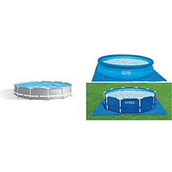 Intex 26710Np Piscina Desmontable Redonda, con Depuradora, 366 X 76 Cm + 28048 Tapiz 472 Cm para Piscinas De: 244, 305, 366 Y 457 Cm características