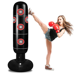 Saco de boxeo para niños, 160 cm, saco de boxeo inflable, saco de boxeo para niños a partir de 6 años, karate, taekwondo, artes marciales mixtas, adul en oferta