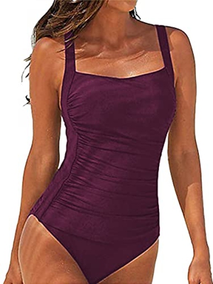 CheChury Bañador Mujer Sexy Trajes de baño de Una Pieza Bañador Halter con Monokini Verano Vacaciones Playa Elegante Push up Cuello Halter para Mujer