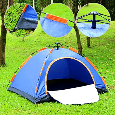 OAICIA Tienda de Campaña Automática 2 Personas Playa Acampada Ultraligera Tienda Mosquitera Interior y Exterior Anti Impermeable Viento Tent para Camp