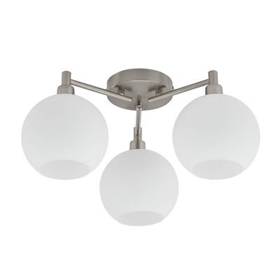Lindby Ladino plafón, 3 luces, opalino