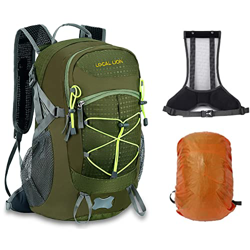 Local Lion 20L/30L Mochilas de Montaña Ligera con Cubierta Impermeable Mochila Senderismo Viajes Trekking Macutos de Acampada Marcha al Aire Libre características