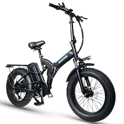 Bicicleta Plegable Eléctrica Neumático Gordo 20"* 4" con Batería 48V 15Ah, Bicicleta De Montaña De Ciudad De Largo Alcance, Fat Bike