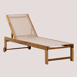 SKLUM Tumbona Reclinable en Madera Valerys Madera de Acacia Beige Nude precio