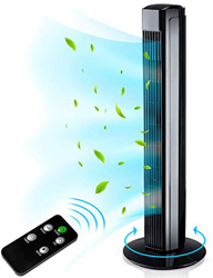 AERSON Ventilador de torre 80 cm con mando a distancia | Ventilador de pie con oscilación 45W | Ventilador de 3 niveles de velocidad | Pantalla LED in características