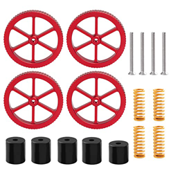 HUSZZM 17 Piezas Kit Impresora 3D de Nivelación 4Aluminio Nivelación Manual Tuerca + 5Soportes de Cama Caliente + 4Tornillos M4x40 + 4Muelles para imp en oferta