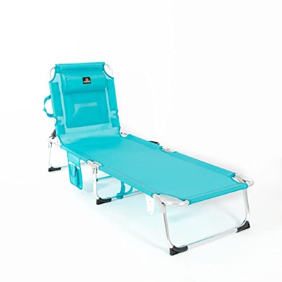 Aquarius 2012 Turquesa. Tumbona reclinable de Playa Plegable y reclinable hasta 4 Posiciones. Diseño Moderno para Esta Tumbona fácil de Transportar po