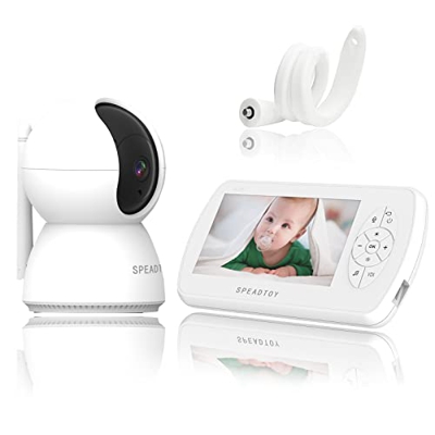 SPEADTOY Vigilabebes Con Camara,Vigilabebés Pantalla,VigilabebéS Con CáMara LCD de 4.3'' Cámara Pantalla de Monitor De Bebé Conversación bidireccional