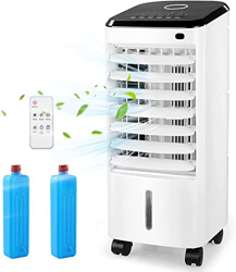 Aire Acondicionado Portátil con Mando a Distancia y Temporizador 7H, 65W Climatizador Móvil 4 en 1-3,5L Enfriador de Aire, Ventilador, Purificador y H precio