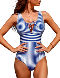 Svanco Mujer Bañador Traje de Baño de Una Pieza Ropa de Playa Cintura Alta Natacióncon Ropa de Baño Push Up Relleno Trajes de Baña A Rayas precio
