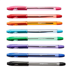 Bolígrafo retráctil, punta mediana (1,0 mm), colores variados, paquete de 8 en oferta