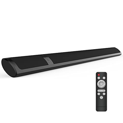 Barras de Sonido Delgada para TV, Bluetooth Altavoz de Cine en Casa Sonido Envolvente 36 Vatios Montaje en Pared, Rich Bass Control Remoto Opt HDMI Co