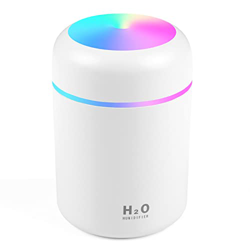 Humidificador Mini,WolinTek Humidificador Portátil con Alimentación USB,luz Nocturna y apagado automático, 2 modos de niebla y ncionamiento silencioso características