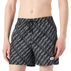 Calvin Klein Medium Drawstring-Print Bañador para Hombre, Diagonal Logo Black, M en oferta