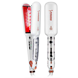 ZCFXGHH Nuevo LCD Ultrasonic Hair Plancha de Vapor Infrarroja Plancha para el Cabello Cuidado del Cabello Plancha FríA Recuperar el Cabello DañAdo Sua características