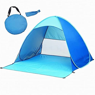 Tienda de Playa, Tienda Pop Up, Tienda Playa,para 1-3 Personas, Protección Solar UPF 50+ con Saco Terrero, Bolsa de Almacenamiento, Piquetas para Play